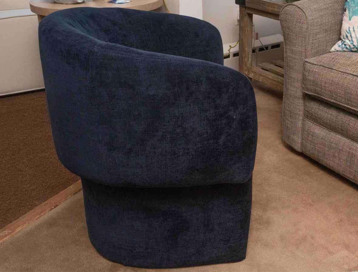 Pair of Nuevo 'Susie' Sapphire Navy Upholstered Chairs