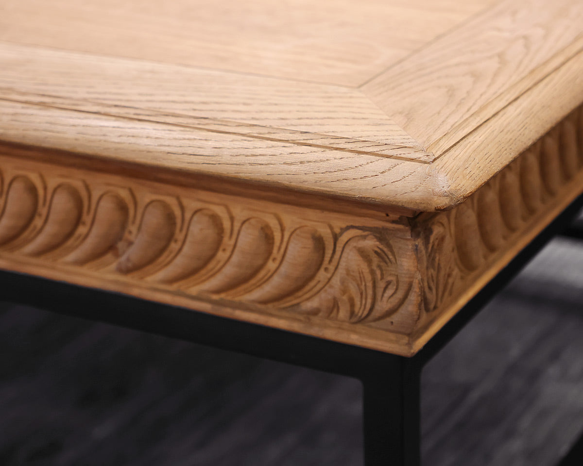Restoration Hardware French Oak Relief Coffee Table