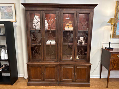 Ethan Allen Walnut Lighted China Cabinet