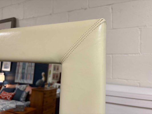 Stitched Leather Frame Floor Mirror