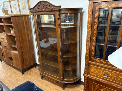 Antique Oak Display Cabinet