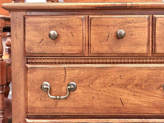 Pair of Ash 3 Drawer Nightstands