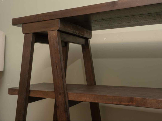 Drifwood Carcoal Finish Aracia Wood 3 Tier Shelf  Etagere Bookcase