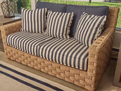 Kingsley Bate 'St Barts' Weave Settee Pair of Lounge Chairs & Ottoman