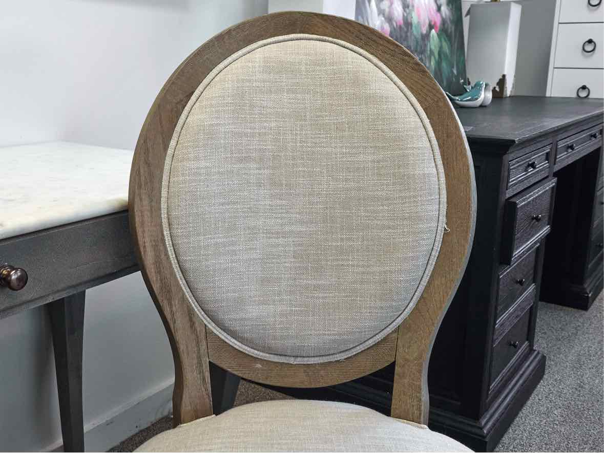Pottery Barn 'Alexandra' Marble Top Desk W/ Oval Back Chair