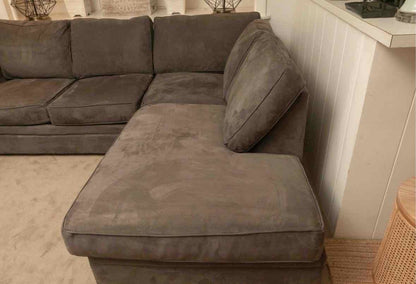 Jonathan Lewis 2-Piece Sectional in Graphite Grey Ultra Suede Upholstery