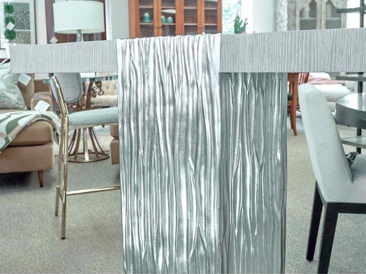 Artistica 'Sereno' Long Console Table in Gray & Ivory Finish