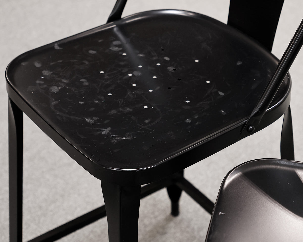 Painted Antique White Project Island With Two Stools