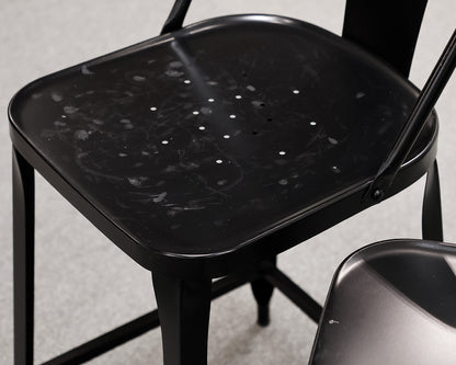 Painted Antique White Project Island With Two Stools