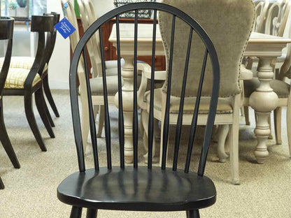 Set of 8 Ethan Allen American Impressions Windsor Dining Chairs in Black