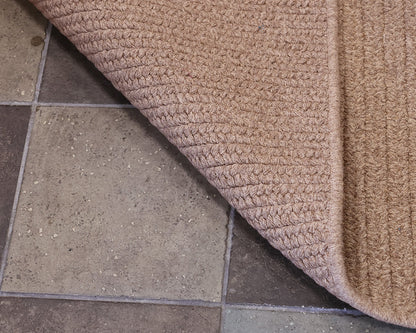 Contemporary Braided 9 x 12 Area Rug in Taupe