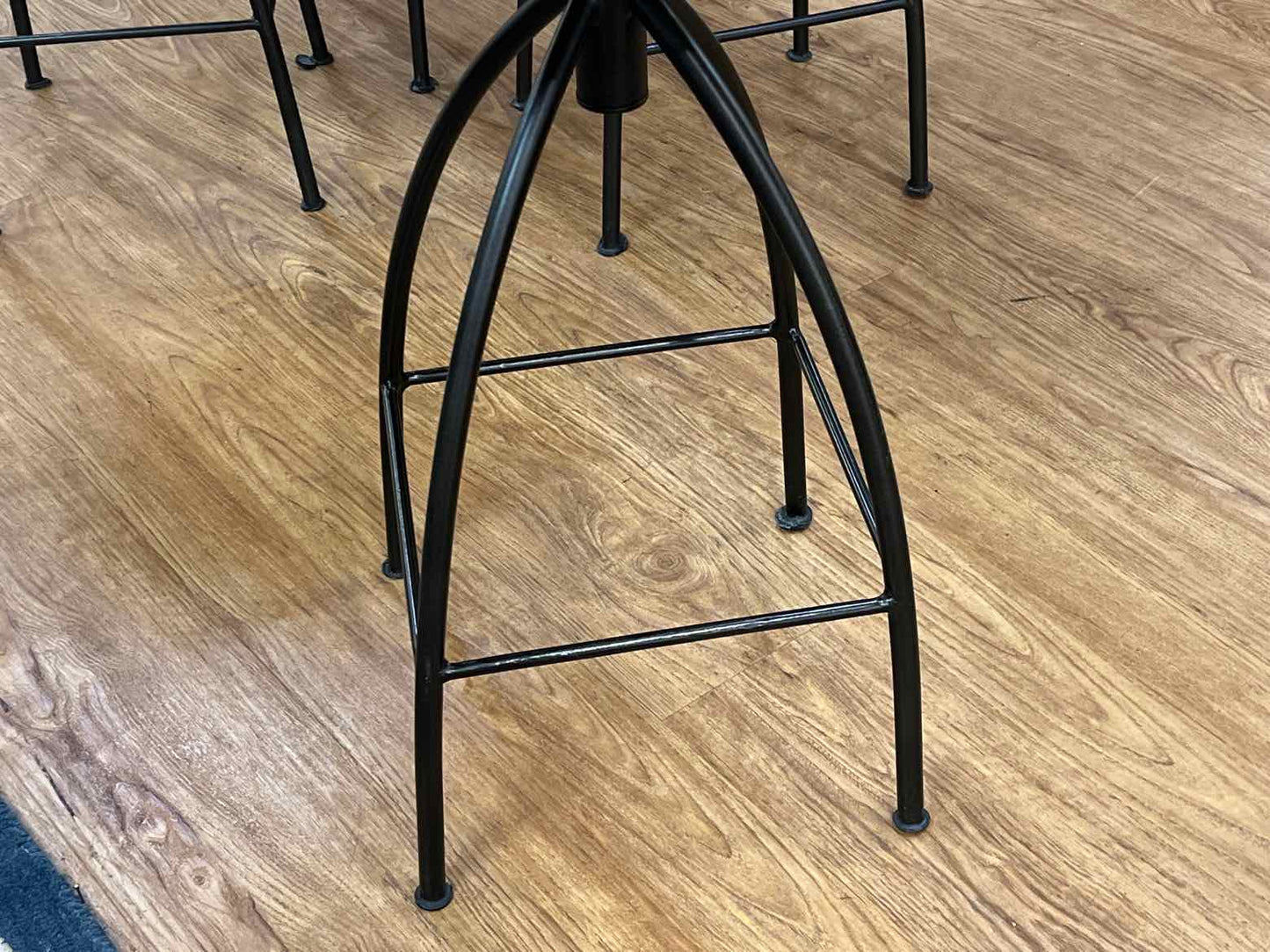 Set of 4 Rustic Wood Studio McGee Bar Stools