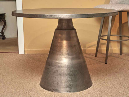 Silver Finish Tulip  Pedestal Dining Table