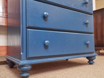 Vermont Tubbs Blue Finish 5 Drawer  Chest