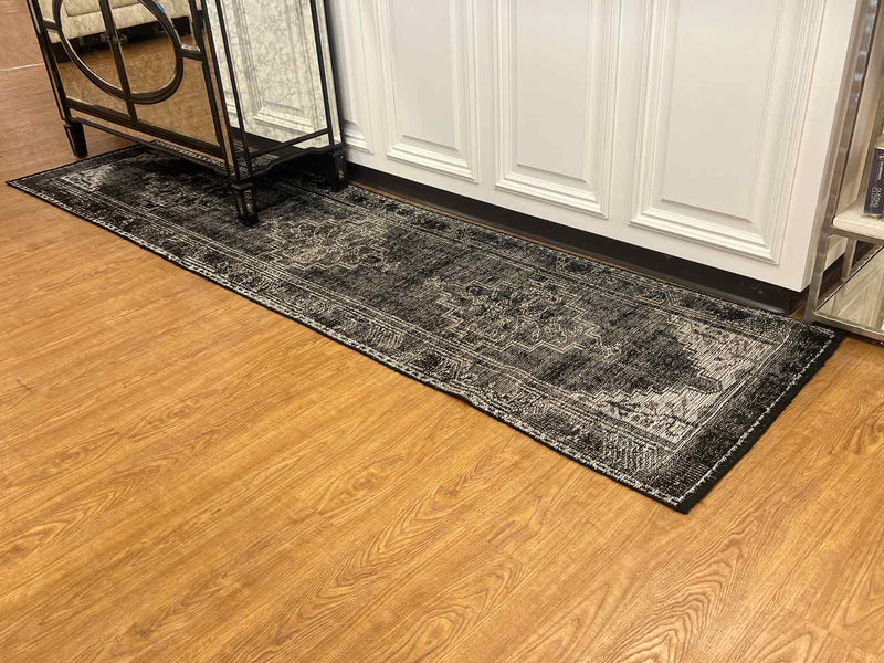 Crate & Barrel Black and White Runner