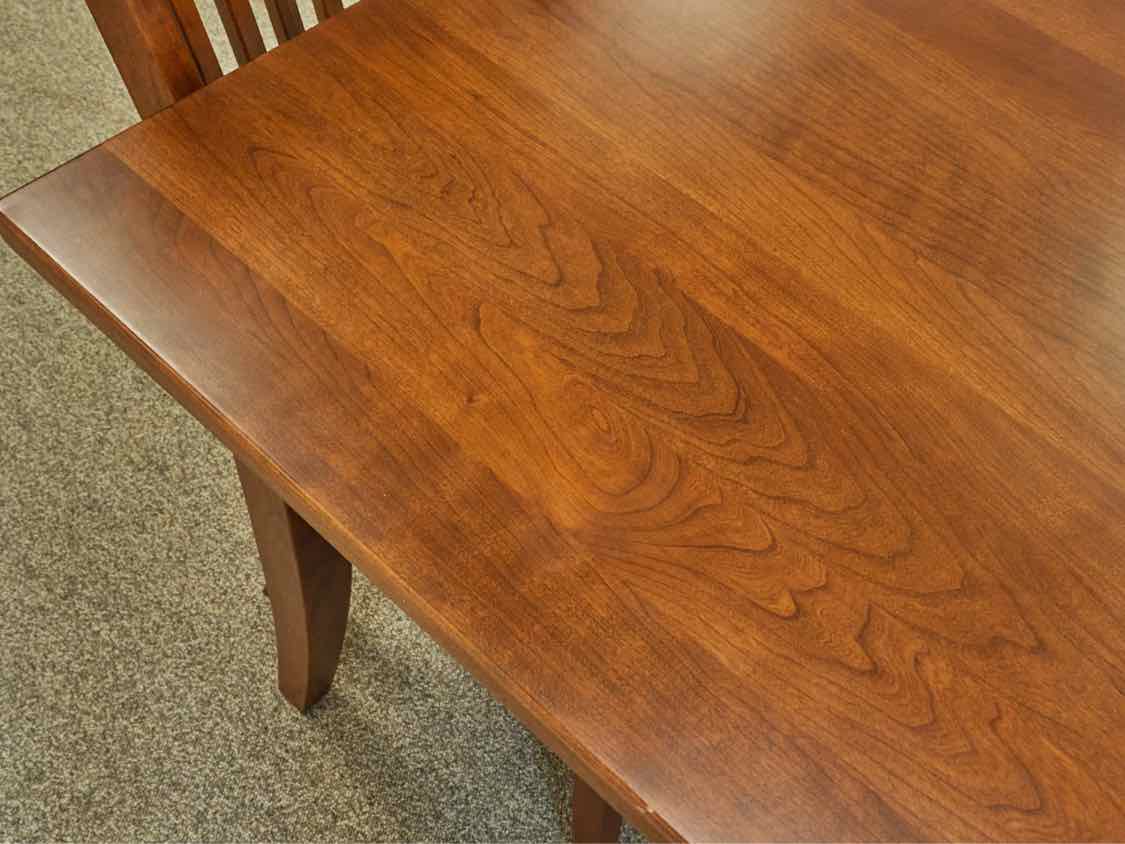 Fusion Designs Solid Cherry Dining Table & Set of 12 Slatback Chairs