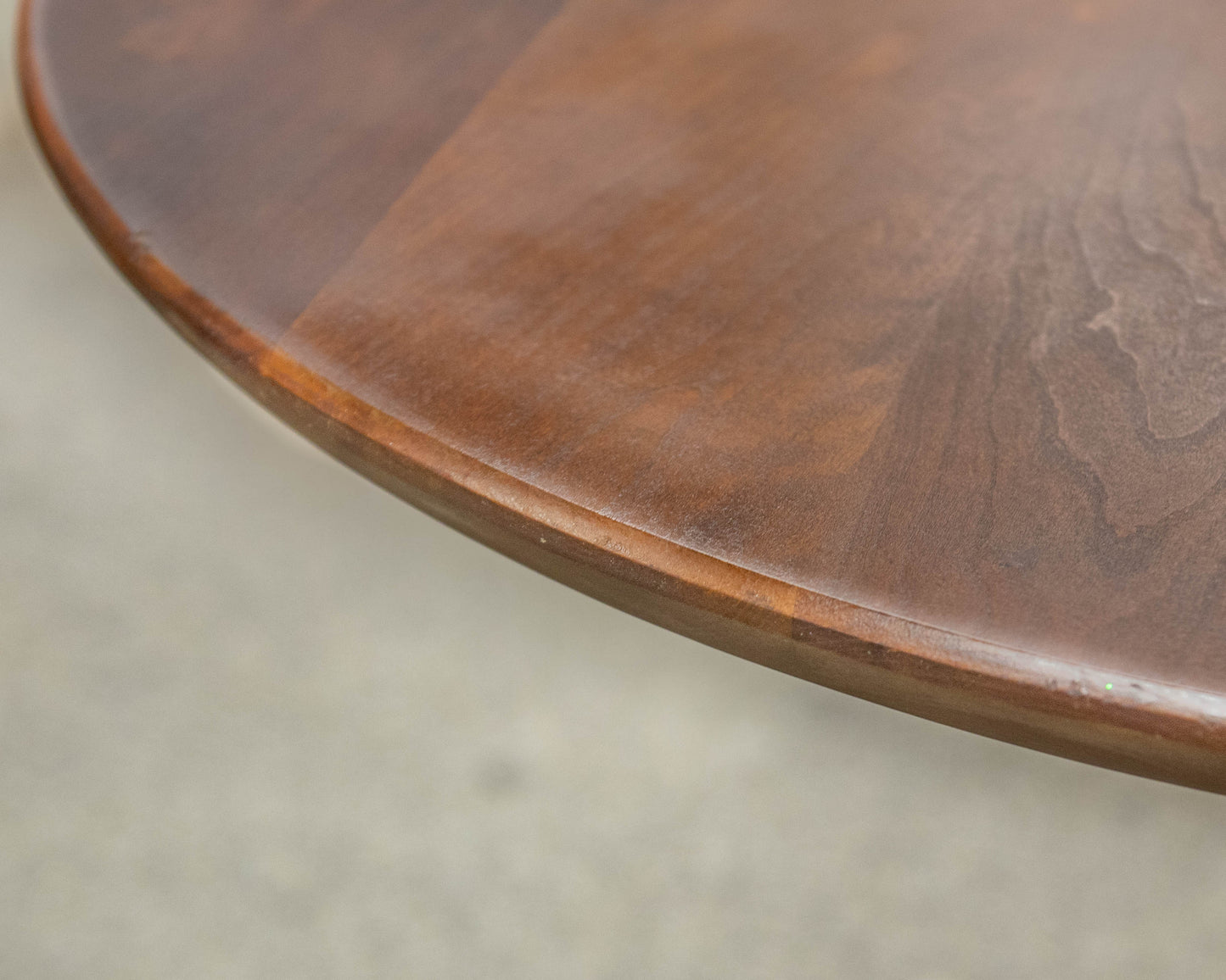 Soild Cherry Top Dining Table with White Finish Pedestal Base