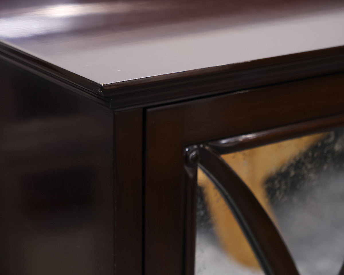 Nancy Corzine Lombard Buffet in Espresso Finish with Antique Mirrored Doors