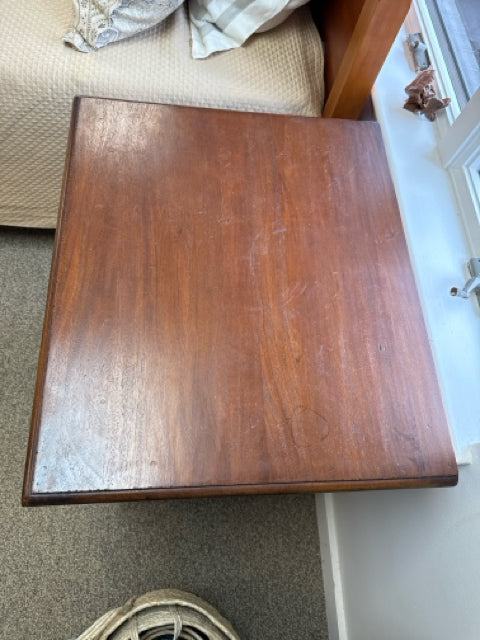 Pair of Carved Bedside Chests in Cherry Finish