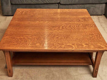 Stickley Mission Solid Oak ( 89-767)  Cocktail Table With Lower Shelf