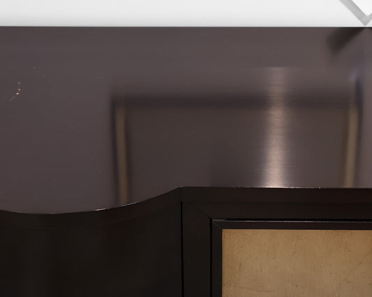 Swaim Furniture Sideboard in Espresso Finish with Matte Gold Doors