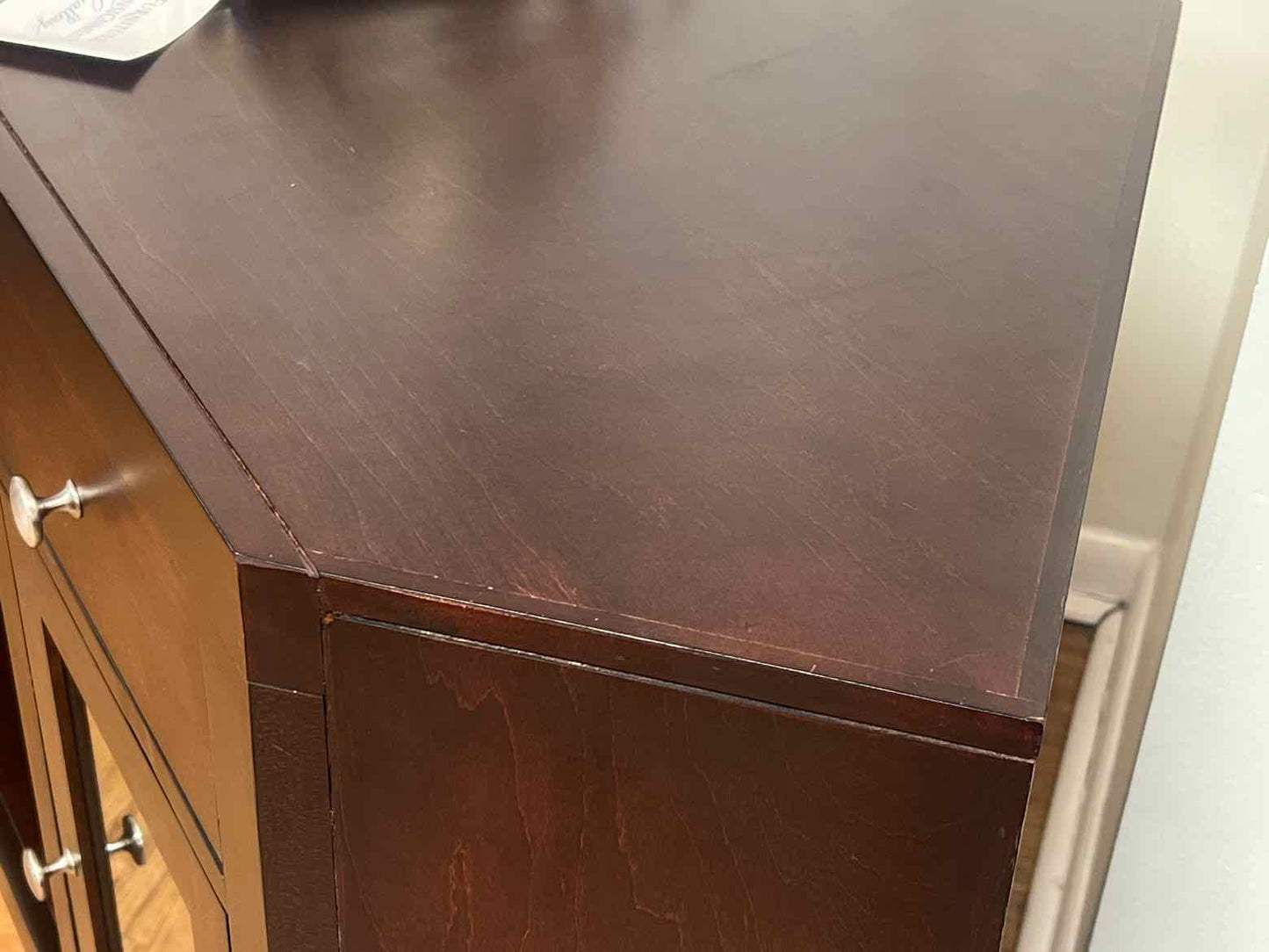 Espresso Corner Media Cabinet