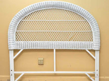 White Wicker Full Headboard