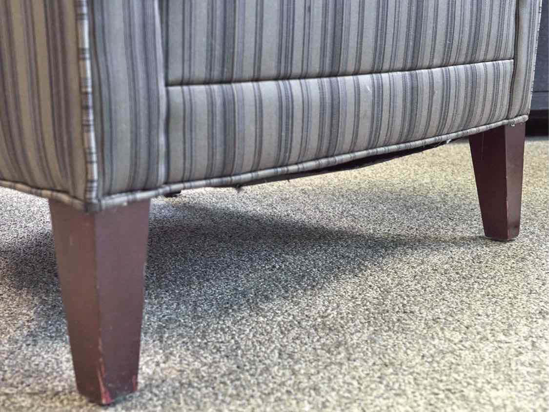 Pair of Crawford Furniture 'Saville Row' Grey Stripe  Chairs