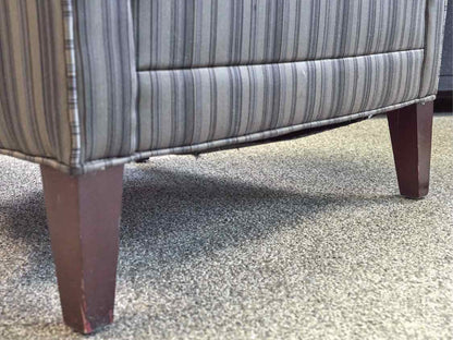 Pair of Crawford Furniture 'Saville Row' Grey Stripe  Chairs