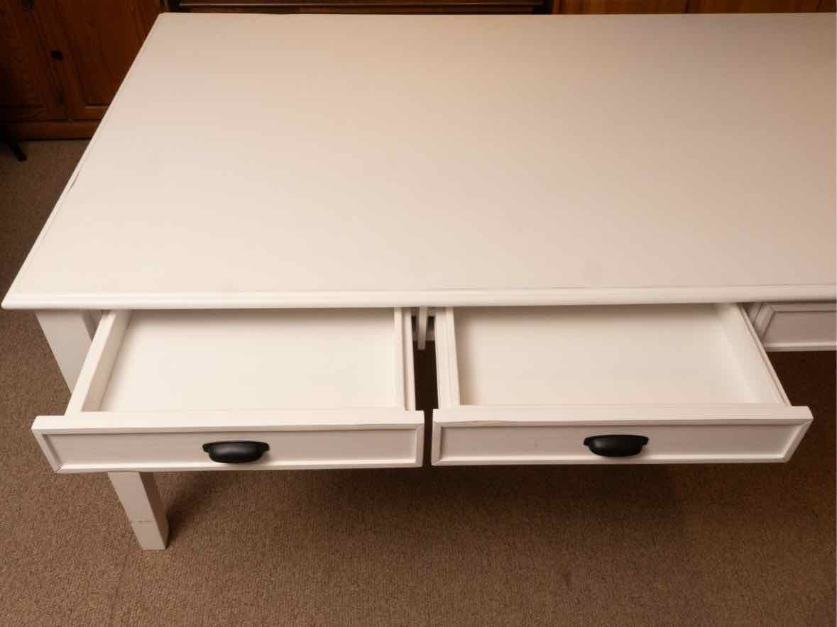 Magnolia Home White Keeping Dining Table with 6 Drawers