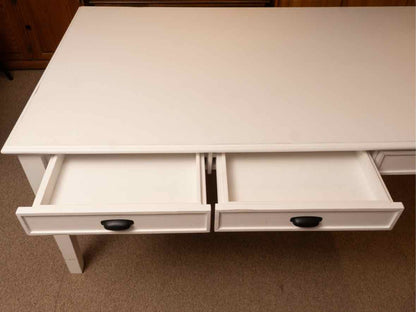 Magnolia Home White Keeping Dining Table with 6 Drawers