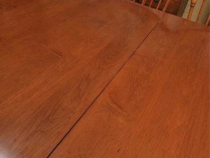 S Bent & Bros. Maple Dining  Table 1 Leaf  & 6  Chair Set