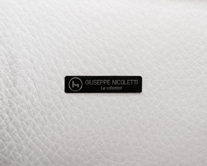 Giuseppe Nicoletti White Leather Sofa