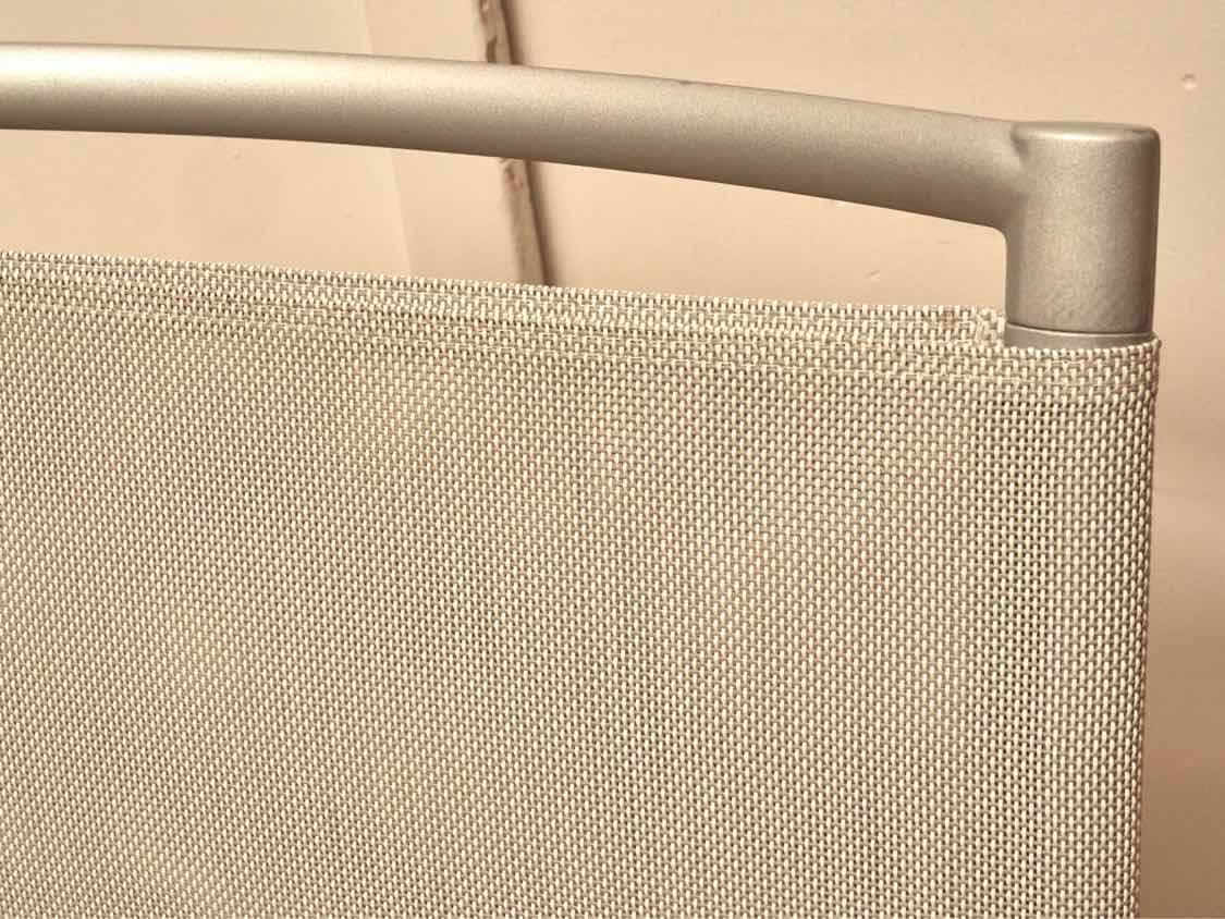 Pair of Grey Coated Finish Dining Chairs with Mesh Fabric