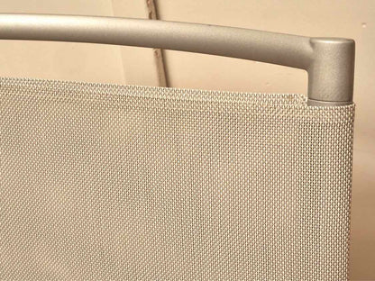 Pair of Grey Coated Finish Dining Chairs with Mesh Fabric