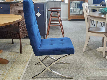 Set of 6 Belllini Modern Living Lidia Blue Dining Chairs
