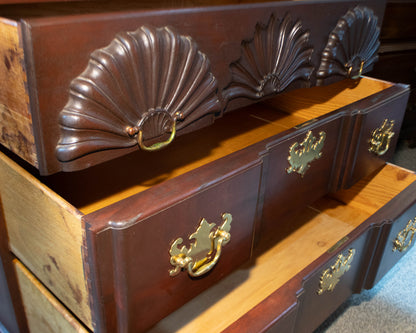 Two Piece Mahogany Blockfront High Boy