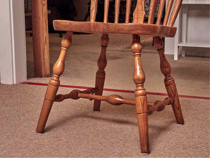 Bent Bros Colonial Oak Oval  Table & 6 Oak Windsor Chair Set