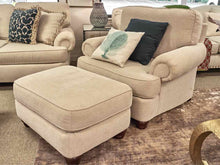 Huntington House Roll Arm Chair & Ottoman
