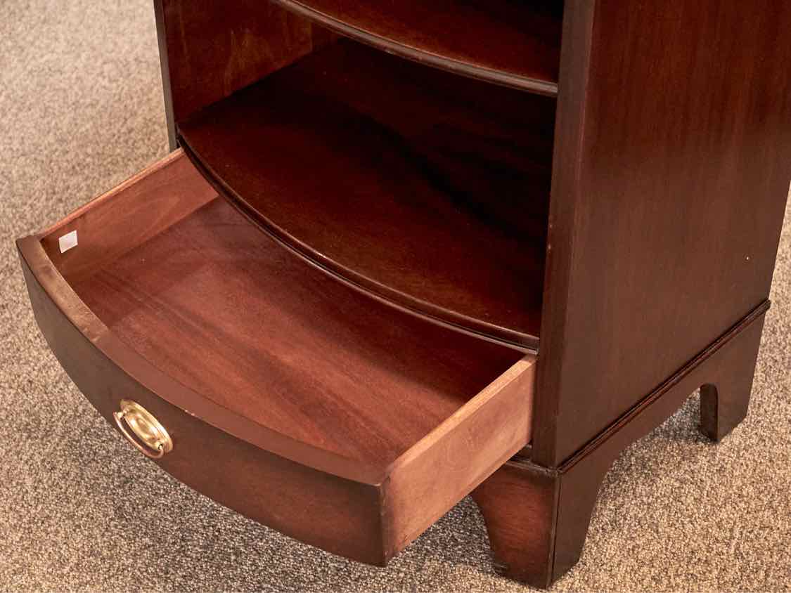 Solid Mahogany Nightstand with 1 Drawer & 2 Shelves