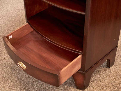 Solid Mahogany Nightstand with 1 Drawer & 2 Shelves