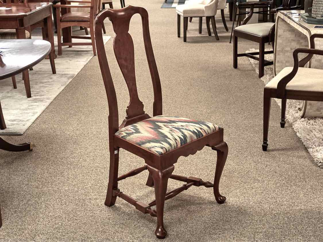 Eldred Wheeler Cherry Double Pedestal Dining Table & Set of Six Chairs