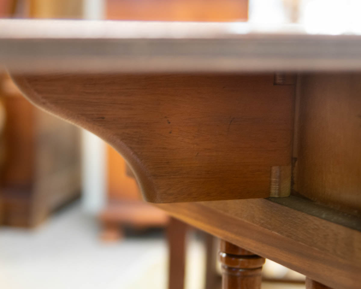 Yew Wood Rgency Style Drop Leaf Sofa Table