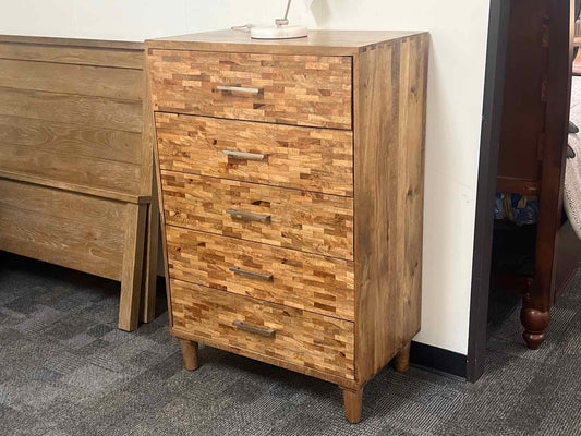 MCM Multi-Toned Wood Chest