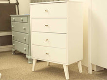 White Four Drawer Chest