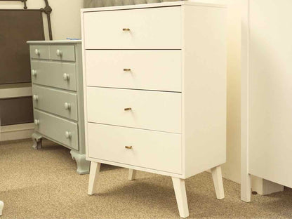 White Four Drawer Chest