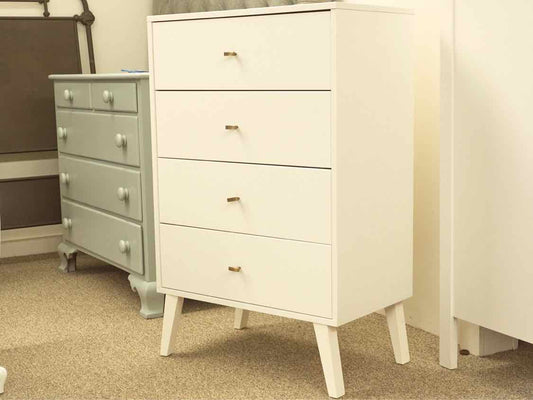 White Four Drawer Chest
