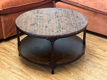 Two Tier Round Walnut Cocktail Table
