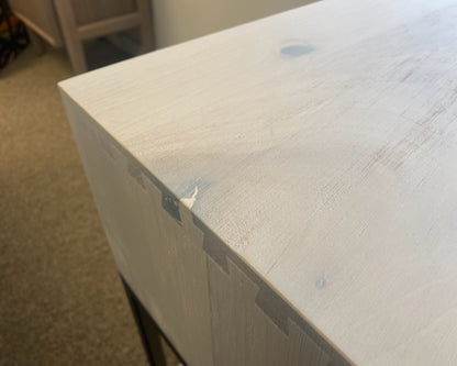 Four Hands 'Trey' Poplar Wood in Dove Finish with 1 Drawer Nightstand