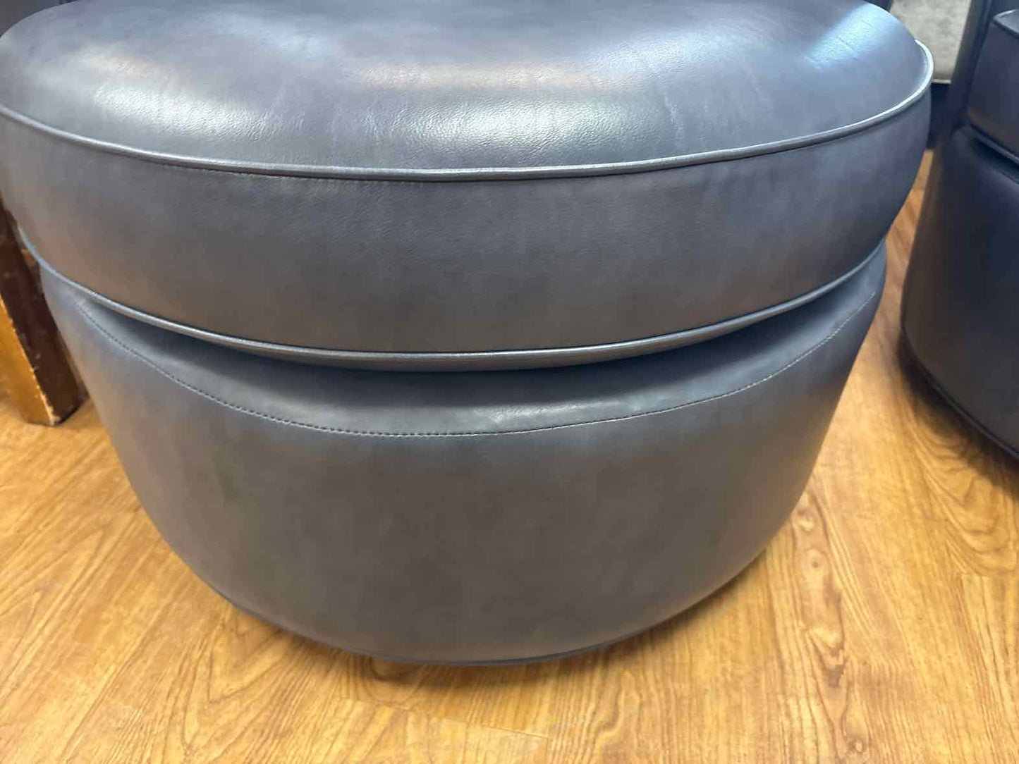 Room & Board Pair of 'Otis' Leather Swivel Chairs